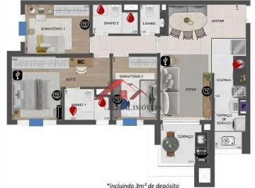 Apartamento · 89m² · 3 Quartos · 2 Vagas · Apartamento para venda em Fundação de 89.00m² com 3 Quartos, 1 Suite e 2 Garagens