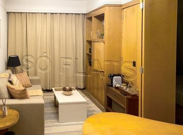 Apartamento · 30m² · 1 Quarto · 1 Vaga · Flat mobiliado em Moema, entre o Parque Ibirapuera e o Shopping Ibirapuera