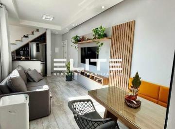 Apartamento · 88m² · 2 Quartos · 1 Vaga · Cobertura com 2 dormitórios à venda na Vila Valparaíso – Santo André/SP | 1 vaga