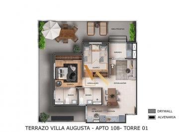 e95d1b838cb26b3c95fb2175c6c0e0b3aee46d6b · Terrazo Villa Augusta | 2 Dormitórios (1 Suíte), Vista Livre, Varanda e Condomínio Clube