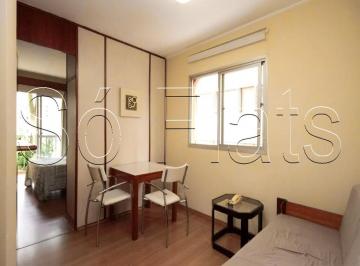 Apartamento · 31m² · 1 Quarto · 1 Vaga · Studio suíte mobiliado no Paulista Flat II, na Alameda Campinas, Jardins