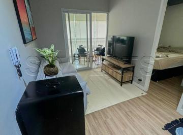 Apartamento · 35m² · 1 Quarto · 1 Vaga · Studio para locação mobiliado com Varanda e Vaga no Summit Pinheiros, próx. Estação e Faria Lima.