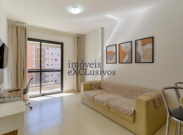 Apartamento · 47m² · 1 Quarto · 1 Vaga · Apartamento mobiliado com 1 dormitório, vista definitiva e churrasqueira a carvão