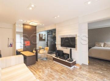 Apartamento · 45m² · 1 Quarto · 1 Vaga · Flat disponível para locação em Higienópolis, próximo ao Estádio e a Av. Pacaembu e Av. Angélica.