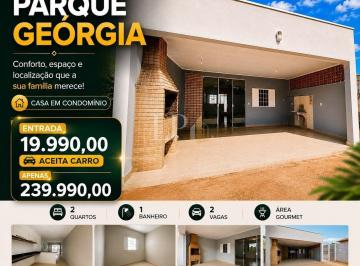 Casa · 180m² · 2 Quartos · 2 Vagas · Casa em Condomínio à Venda no Parque Georgia - Aceita Carro