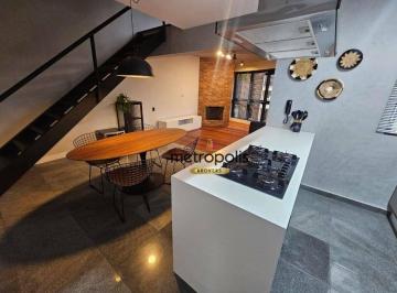Cozinha · Apartamento com 1 dormitório para alugar, 98 m² por R$ 7.116,00/mês - Jardim - Santo André/SP