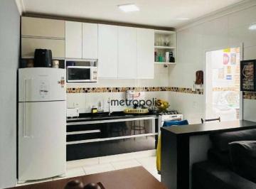 Cozinha · Apartamento Garden com 2 dormitórios à venda, 56 m² por R$ 320.000,00 - Parque Novo Oratório - Santo