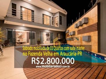 fbb7aef725ee12ecb0199fdb9d84346af1c42fc3 · Sobrado Mobiliado de 03 Quartos com Suíte Master no Fazenda Velha em Araucária/PR - A venda por R$2