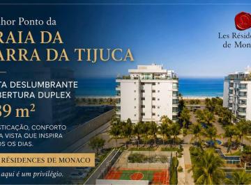 Apartamento · 589m² · 3 Quartos · 4 Vagas - Rede Morar Imoveis · Cobertura à venda frontal mar, 590m², Barra da Tijuca. Les Residence de Monaco