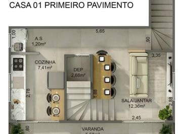 Casa de 2 quartos, Praia Grande · CASA COM  75,47 m² - PARQUE DAS AMERICAS - PRAIA GRANDE SP
