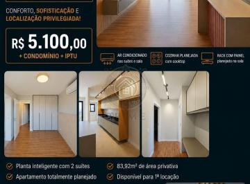 Apartamento · 83m² · 2 Quartos · 2 Vagas · Anhangabaú Design by Tebas - Apartamento com 2 suítes Anhangabaú Design para primeira locação