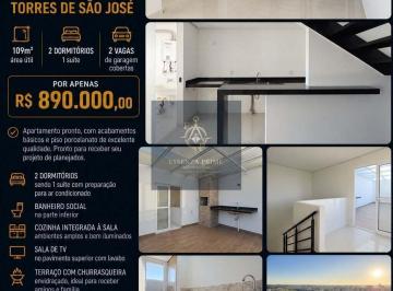 Apartamento · 109m² · 2 Quartos · 2 Vagas · Fatto Torres de Sao José - Apartamento Cobertura Duplex a Venda no Fatto Torres de São José