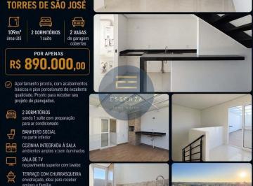 Apartamento · 109m² · 2 Quartos · 2 Vagas · Fatto Torres de Sao José - Apartamento Cobertura Duplex a Venda no Fatto Torres de São José