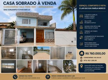 Casa de 4 quartos, Águas Claras · Sobrado 4 Quartos à Venda Arniqueiras | 3 Suítes, 282m², Terraço e Vista Livre