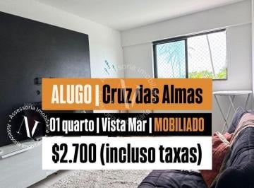 Apartamento · 50m² · 1 Quarto · 1 Vaga · Quarto/Sala Mobiliado em Cruz das Almas