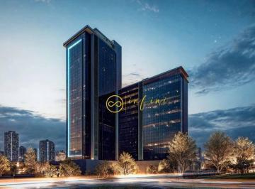 8d9da328a6772b4faf1854c616746bc4b506ae35 · Sala Comercial Lançamento à venda, 100 m² por R$ 1.513.985 - Edifício Numina Bunisses Towers - Soro