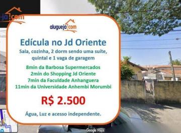 99dd568bc080d5d26690fda2ff0e8e403ff92a77 · Edícula com 2 dormitórios para alugar, 50 m² por R$ 2.500/mês - Jardim Oriente - São José dos Campos