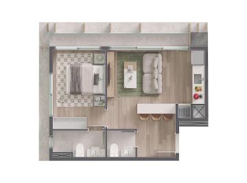Photo 1 · Apartamento à venda 1 quartos em Centro