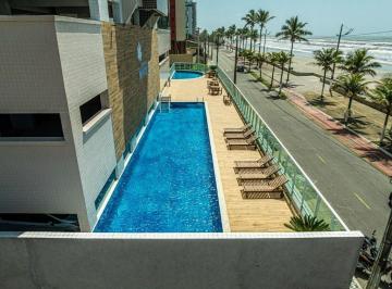 Foto 1 · Apartamento Frente Mar à Venda em Mongaguá | 2 Quartos (1 Suíte) | 67,55m² | Vista Lateral Mar | Pis