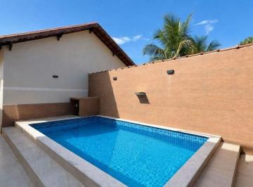 Foto 1 · Casa térrea em Mongaguá – Jardim Praia Grande | 3 Quartos | 1 Suíte | Piscina e Churrasqueira | Rua