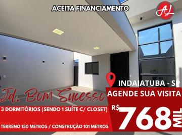 Casa de 3 quartos, Indaiatuba · Casa Nova A Venda Jardim Bom Sucesso - Indaiatuba - SP!