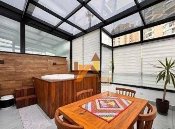73a3d0733ab5e18c658291e8fb3acbb8a6089beb · Cobertura para venda, 02 quartos, 02 suítes, 03 banheiros, 01 vaga de garagem, Bairro Jardim, Santo