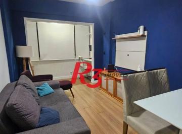 3142018415a0c08c928944b1a8794a62774b5e5c · Apartamento com 1 dormitório para alugar, 40 m² por R$ 3.801,10/mês - Ponta da Praia - Santos/SP