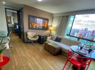 Apartamento de 1 quarto, Recife · Flat Mobiliado à Venda em Boa Viagem | 42 m² | Vista Privilegiada | Porteira Fechada