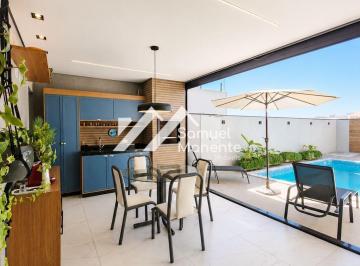 Casa · 165m² · 3 Quartos · 4 Vagas · Térrea com escritório