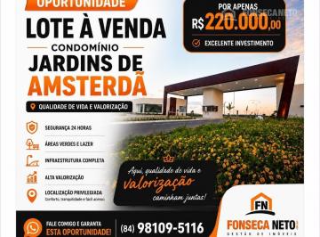 Terreno · 524m² · Lote a venda 220mil, condomínio Jardins Amsterdã Parnamirim