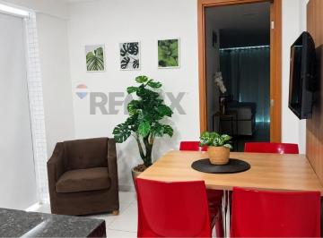 Apartamento · 34m² · 1 Quarto · 1 Vaga · Flat mobiliado para aluguel anual, 33,9m² na beira-mar de Tambaú | João Pessoa – PB