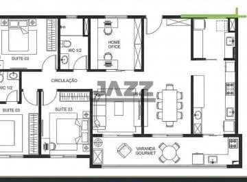 Apartamento · 102m² · 3 Quartos · 2 Vagas · Apartamento de Alto Padrão no Colinas de Paratehy - Urbanova, SJC
