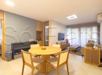 Apartamento · 72m² · 2 Quartos · 1 Vaga · Flat mobiliado 72m² no Jardim Paulista próximo à Alameda Lorena e Rua Oscar Freire