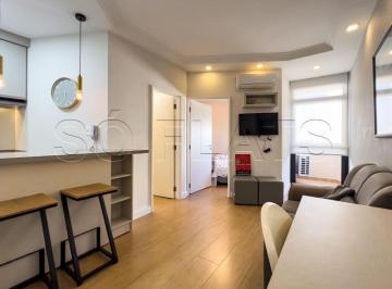 Apartamento · 30m² · 1 Quarto · 1 Vaga · Flat estilo residence com mobilia completa e com cozinha em Moema, ao lado Shopping Ibirapuera.