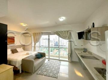 Apartamento · 42m² · 1 Quarto · 1 Vaga · Studio disponível para locação próximo da Avenida Santo Amaro, Metrô Moema e Faculdade FMU.