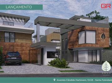 Casa · 191m² · 3 Quartos · 2 Vagas · Casa de Condomínio para venda em Santa Felicidade de 191.30m² com 3 Quartos, 3 Suites e 2 Garagens