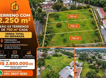 e984bf1173e820eb7f576730117540a0f3c506f5 · Terreno com 2.250m² no Tindiquera em Araucária/PR  - À venda por R$2.880.000,00