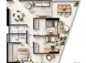 Apartamento · 100m² · 3 Quartos · 2 Vagas · Imóvel de 100.03m² à venda em Vila Velha, Jockey de Itaparica - Oportunidade no Kalea Residence