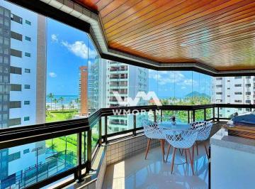 Varanda · Apartamento com 3 dormitórios (2 suítes) para alugar, 106 m² por R$ 3.550/dia - Riviera Módulo 6 - B