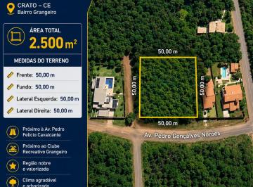 Terreno , Crato · Terreno Exclusivo de 2.500 m² à Venda no Grangeiro – Crato/CE