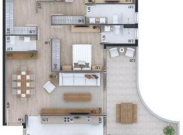 Apartamento · 147m² · 3 Quartos · 2 Vagas · Apartamento para venda em Santo Inácio de 147.00m² com 3 Quartos, 3 Suites e 2 Garagens