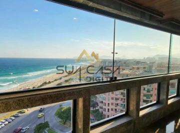 Apartamento · 315m² · 3 Quartos · 3 Vagas · Apartamento de Frente para o Mar para Alugar na Barra da Tijuca – 315 m², 4 Quartos, Andar Alto e Vi