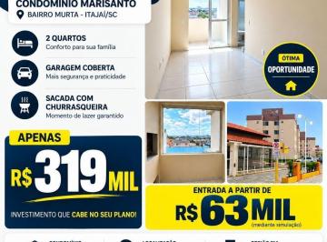 Apartamento · 50m² · 2 Quartos · 1 Vaga · Apartamento à Venda no Condomínio Residencial Marisanto | Itajaí - SC
