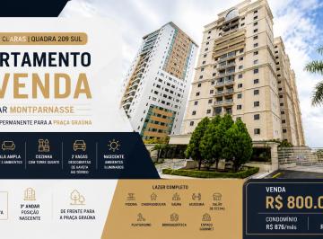 Apartamento de 3 quartos, Águas Claras · Apartamento 3 Quartos à Venda no Solar Montparnasse | Quadra 209 Sul | Águas Claras | 94 m² | R$ 800