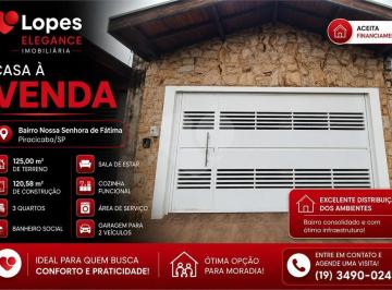 Casa · 120m² · 3 Quartos · 2 Vagas · Casa com 3 quartos à venda em Nossa senhora de fátima - SP
