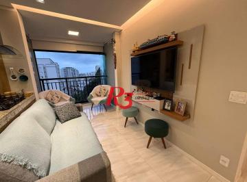 29f1fe0c304089b47eb494f5505e2af5757319cd · Apartamento com 2 dormitórios para alugar, 63 m² por R$ 4.800,00/mês - Marapé - Santos/SP