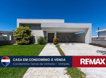 Casa · 264m² · 3 Quartos · 4 Vagas · Vende-se casa térrea, 3 suítes, piscina, escritório e área verde, condomínio Terras de Vinhedo.