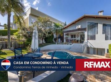 Casa · 274m² · 3 Quartos · 6 Vagas · Casa térrea, com 3 suítes, área gourmet e piscina à venda no Condomínio Terras de Vinhedo.