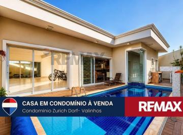 Casa · 415m² · 4 Quartos · 3 Vagas · Casa com 4 suítes, espaço gourmet, estúdio, sauna e piscina no Condomínio Zurich Dorf em Valinhos/SP