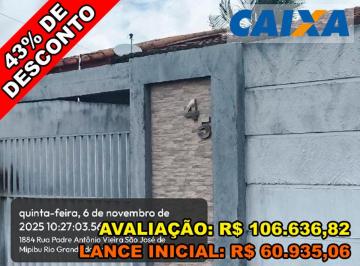 Casa de 2 quartos, São José de Mipibu · Casa com 200m² de área de terreno e 72,32m² de área privada - São José de Mipibu/RN